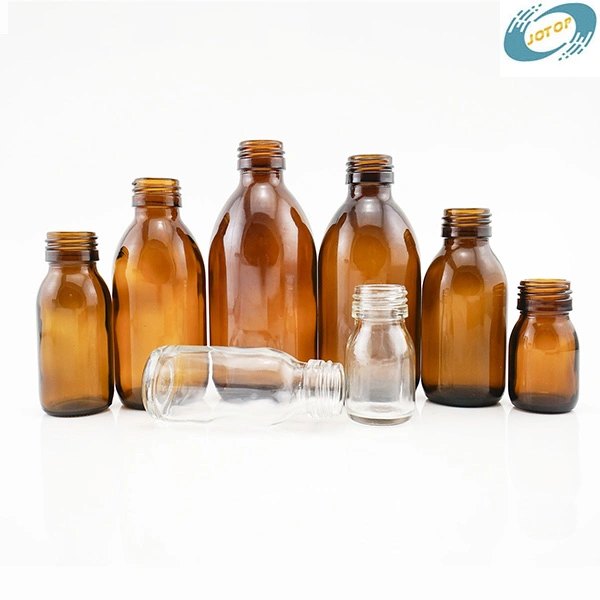 Glass Bottles for Syrup for Pharmaceutical with Amber or Transparent Color