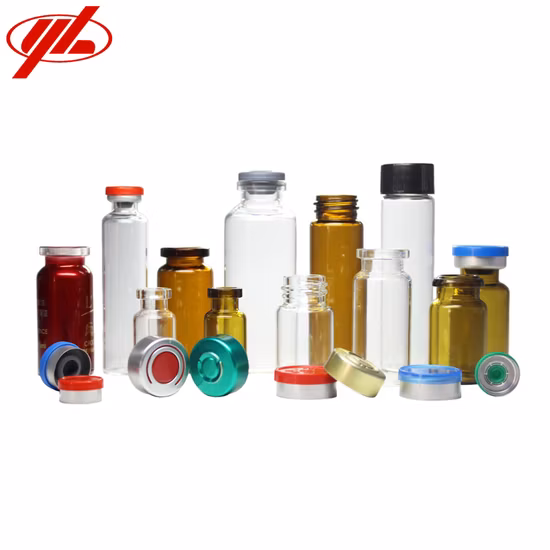 2ml 명확한 호박색 빈 제약 백신 유리 약병 병